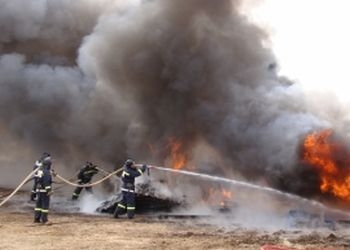 Шесть рулонов сена спасли огнеборцы Октябрьского района