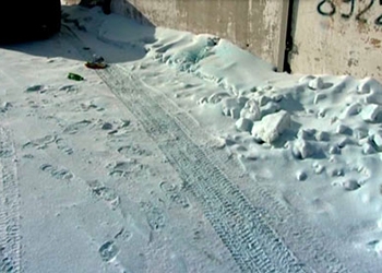 В Челябинске выпал голубой снег (видео)