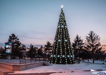 С главной площади Благовещенска исчезнет новогодняя елка