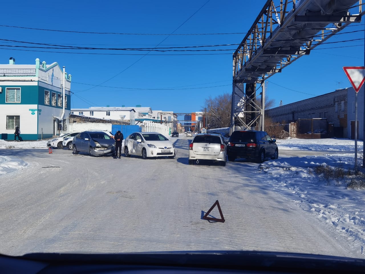 Массовая авария в Благовещенске перегородила перекресток