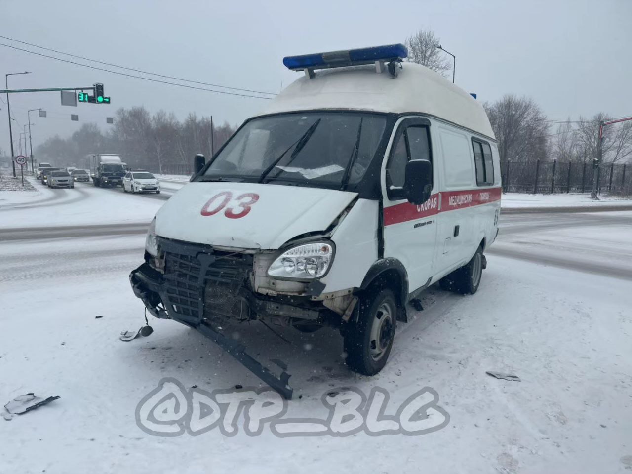 Скорая» попала в аварию в Благовещенске