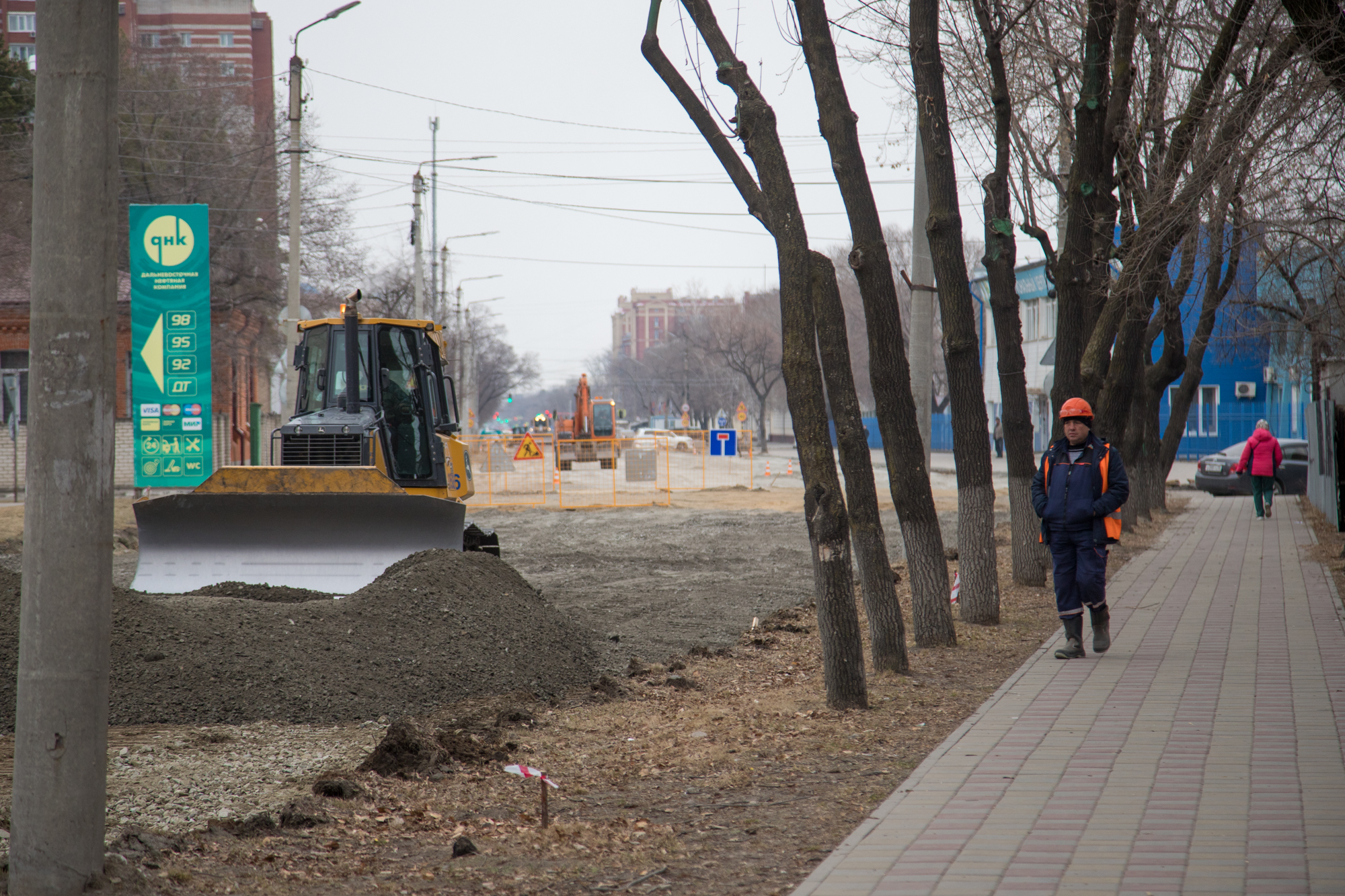 В Благовещенске планируют досрочно завершить ремонт улицы Ленина