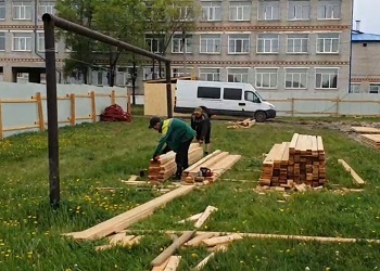 В амурском поселке Серышево приступили к строительству модульного спортзала