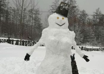 Жители Зейского района налепили снеговиков посредине весны