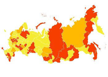 Амурская область по COVID-19 вошла в «желтую зону» на тепловой карте