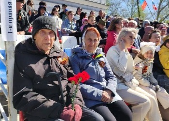 В Белогорске 100-летний участник Великой Отечественной войны поучаствовал в Параде Победы