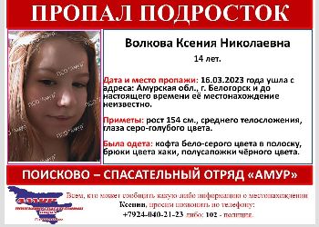 В Белогорске возбудили уголовное дело по факту исчезновения школьницы