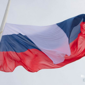 Российский флаг на 75-метровой высоте