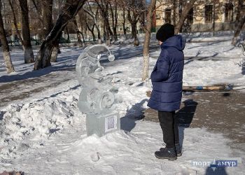 Снежные фигуры украсят Первомайский парк