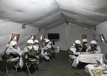 На военных полигонах в Приамурье из-за морозов развернули дополнительные пункты обогрева