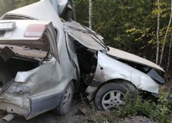 Жуткое ДТП произошло в Приамурье: машину сложило пополам