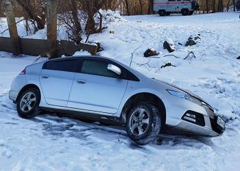 Автомобиль провалился под лед в Белогорске