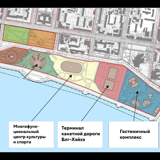 Проект набережной в благовещенске