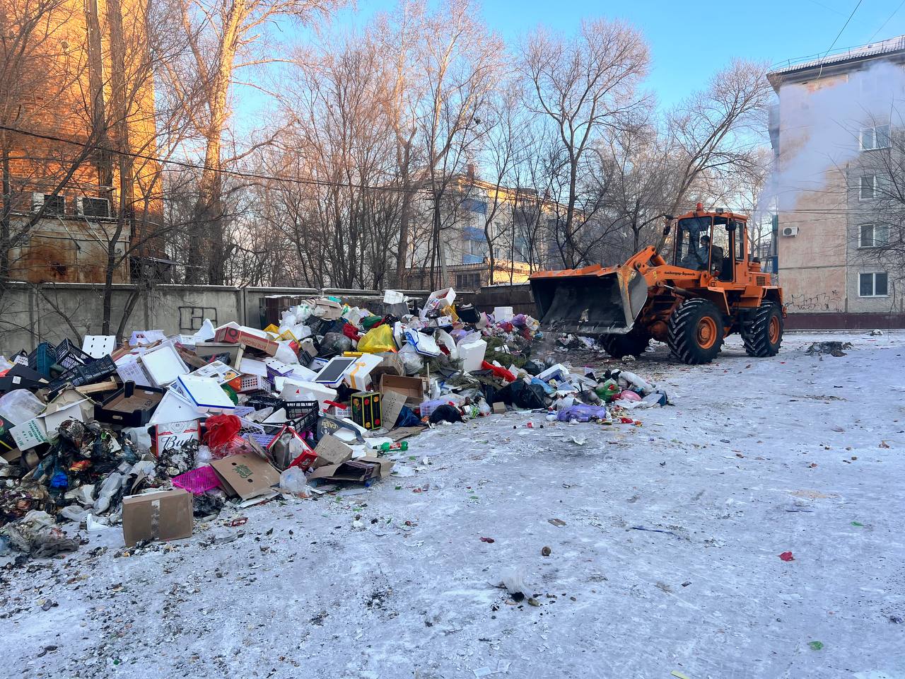 В Белогорске с контейнерной площадки вывезли 80 тонн мусора | 23.01.2024 |  Благовещенск - БезФормата