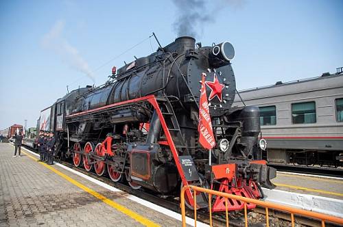 Порт Амур публикует время прибытия поезда «Победа» на станции Приамурья